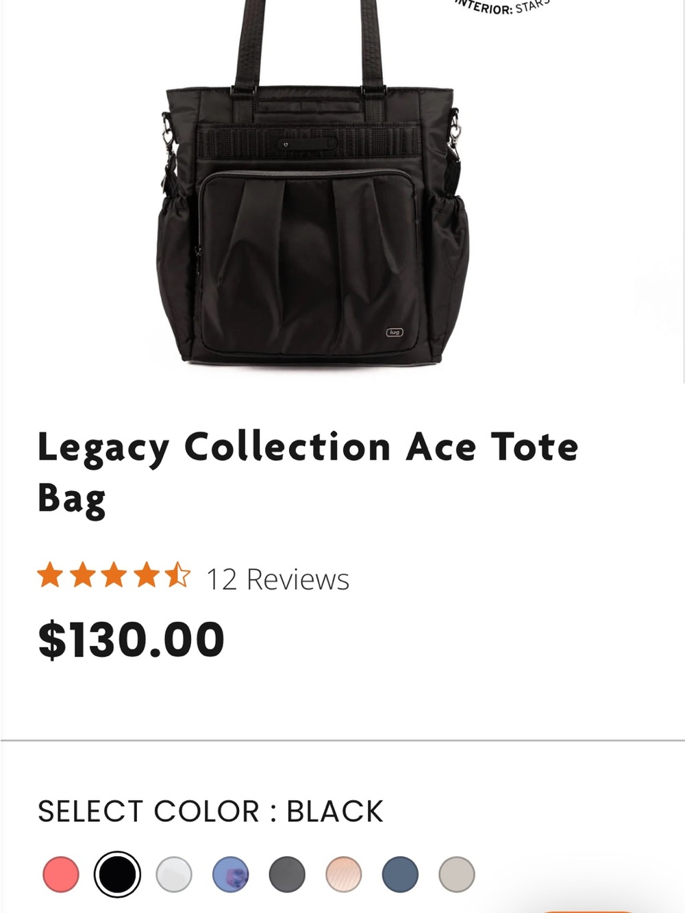 lug Legacy Collection Ace Tote Bag - Black